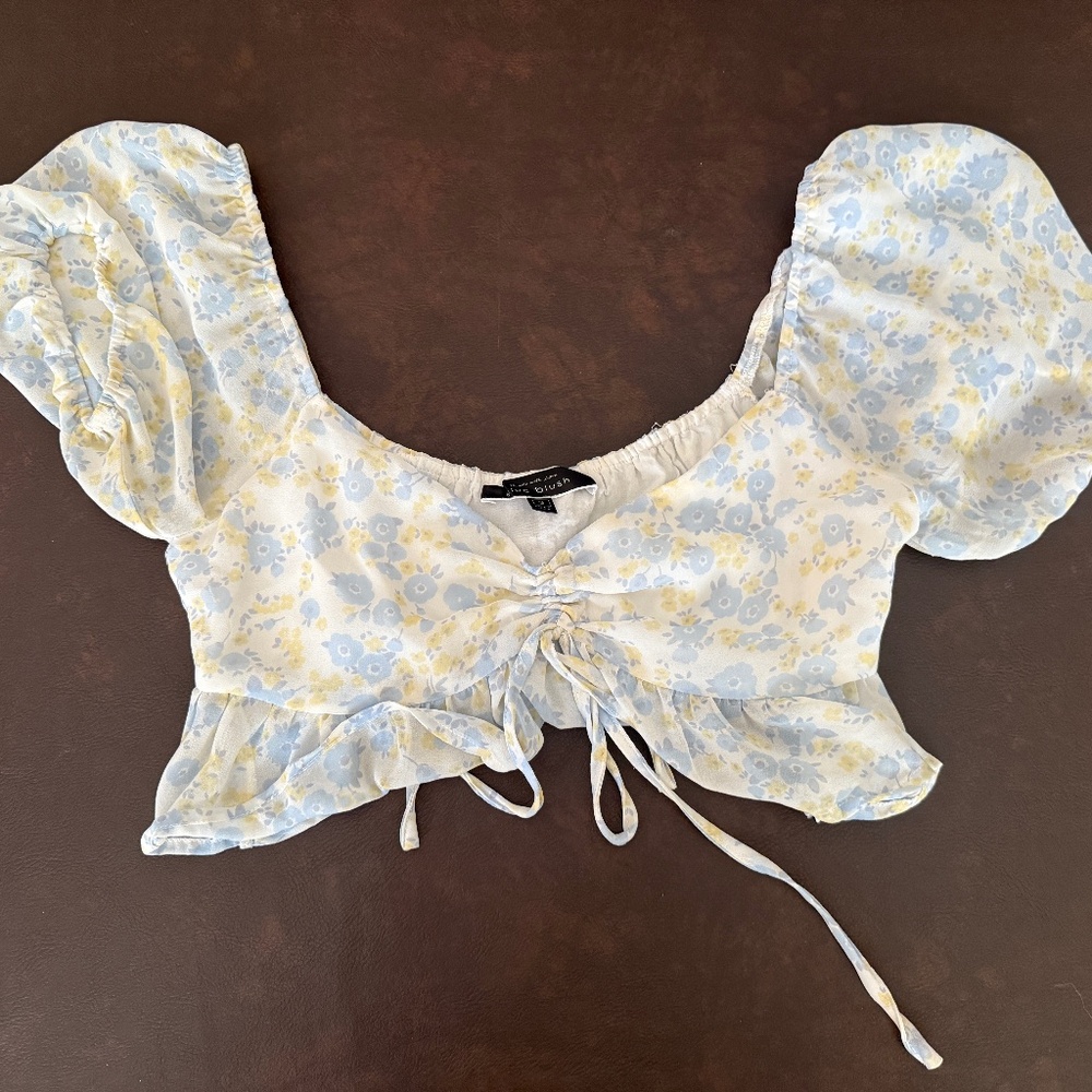 Blue Blush Crop Top